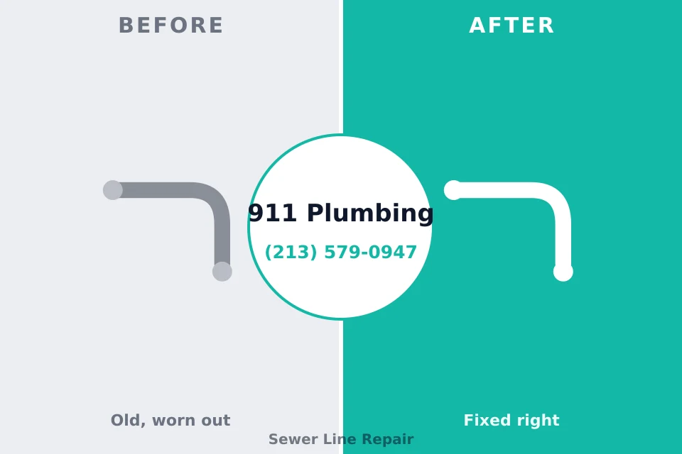 Before and after: plumbing repair Henefer, UT